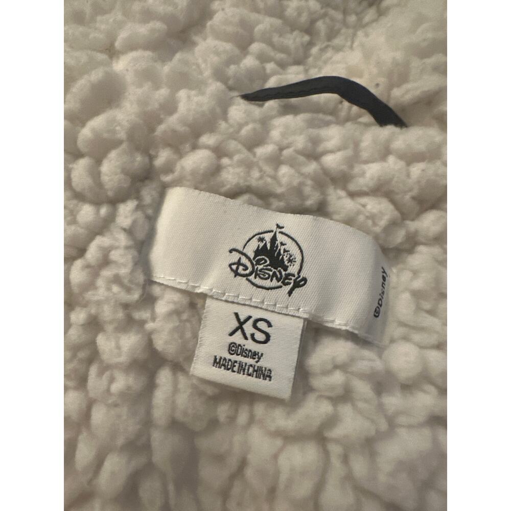 Women XS Disney Black Quilted Mickey Mouse Icon Sherpa Fleece Lined Jacket Coat - Picture 7 of 7